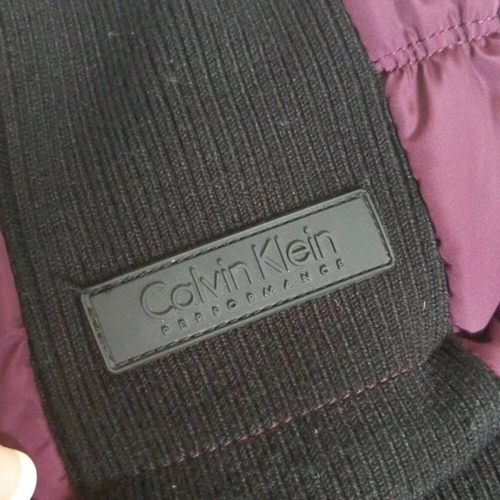 Calvin Klein Performance purple wind resistant puffer vest, black accents S